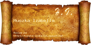 Huszka Izabella névjegykártya